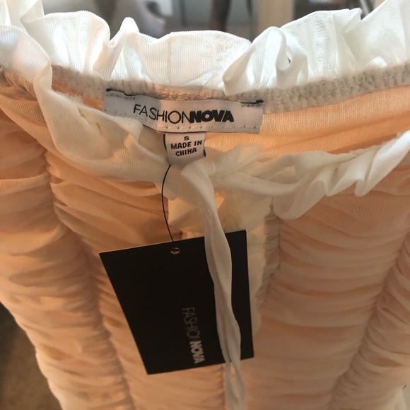 NWT White Fitted Dress - Picture 7 of 7